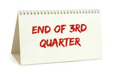 end of third quarter