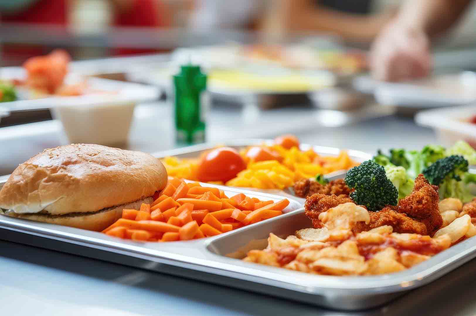 images of a school lunch