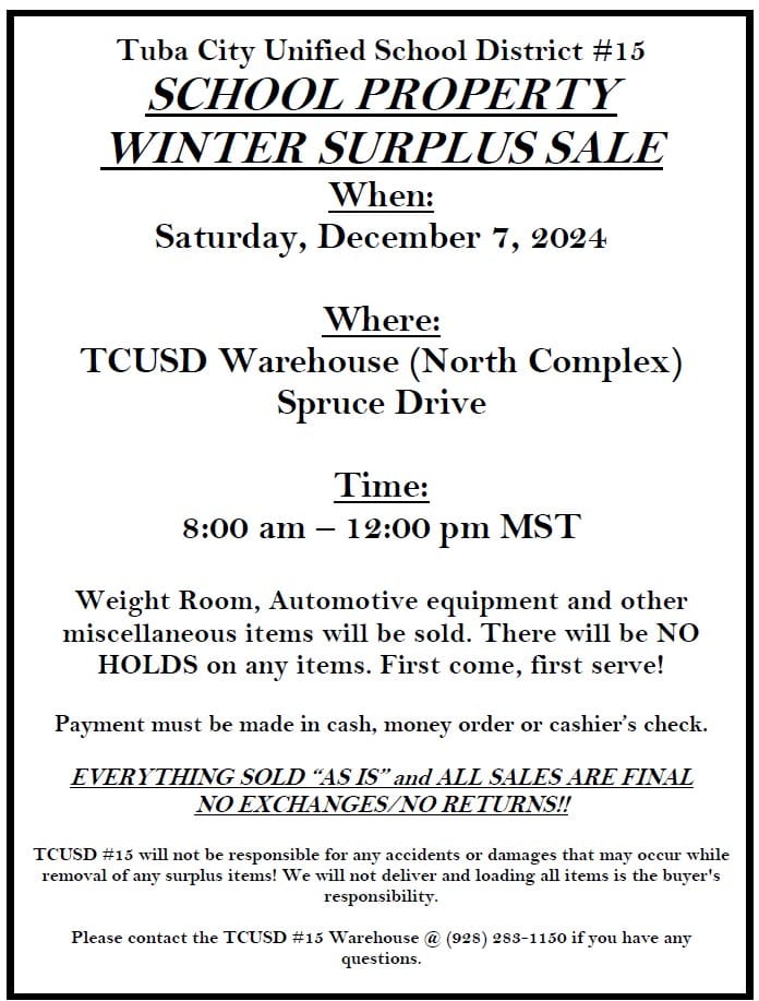 Winter Surplus Sale