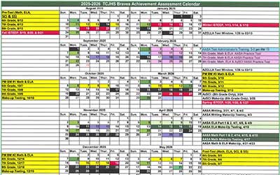 Achievement Assessment Calendar 2025-26