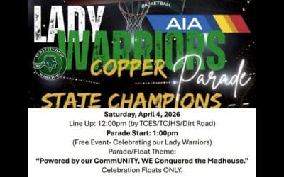Lady Warriors 2026 Copper State Champions Parade Registration