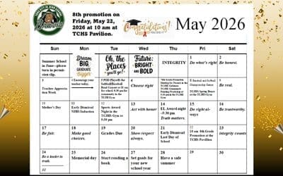 TCJHS May Calendar